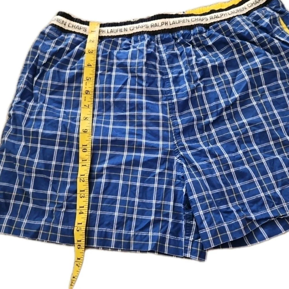 Ralph Lauren Chaps Vintage Blue Striped Casual Nautical Swim Short XL